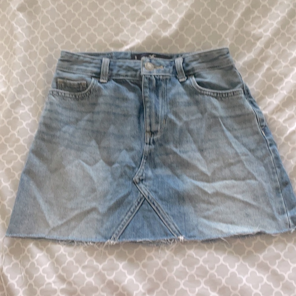 Hollister High Rise Denim Skirt